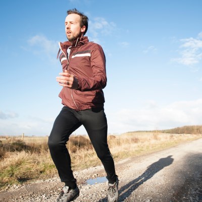 Photo of man running to illustrate health benefit of exercise